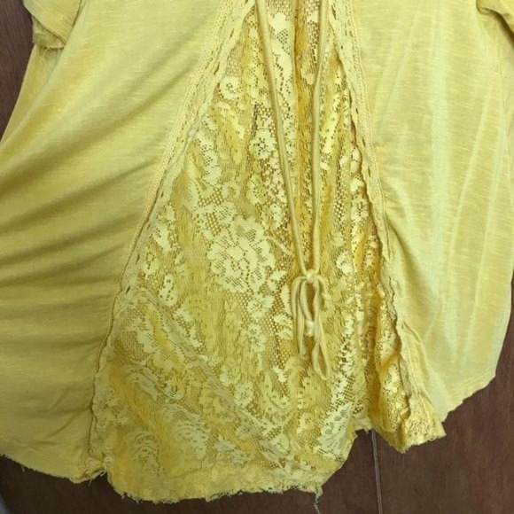 White Birch Mustard Yellow Short Sleeve Top XL - Picture 3 of 11